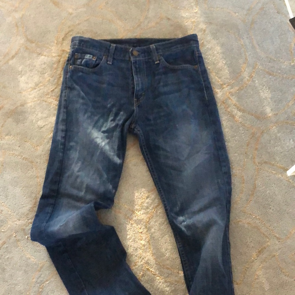 Levi’s 513 straight leg dark wash jeans